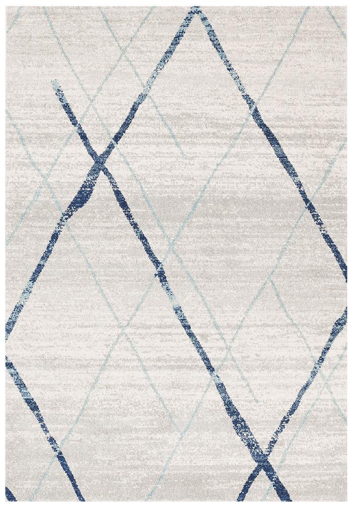 Oasis Noah White Blue Contemporary Rug