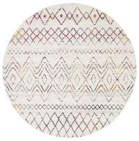 Oasis Nadia Multi Rustic Tribal Round Rug