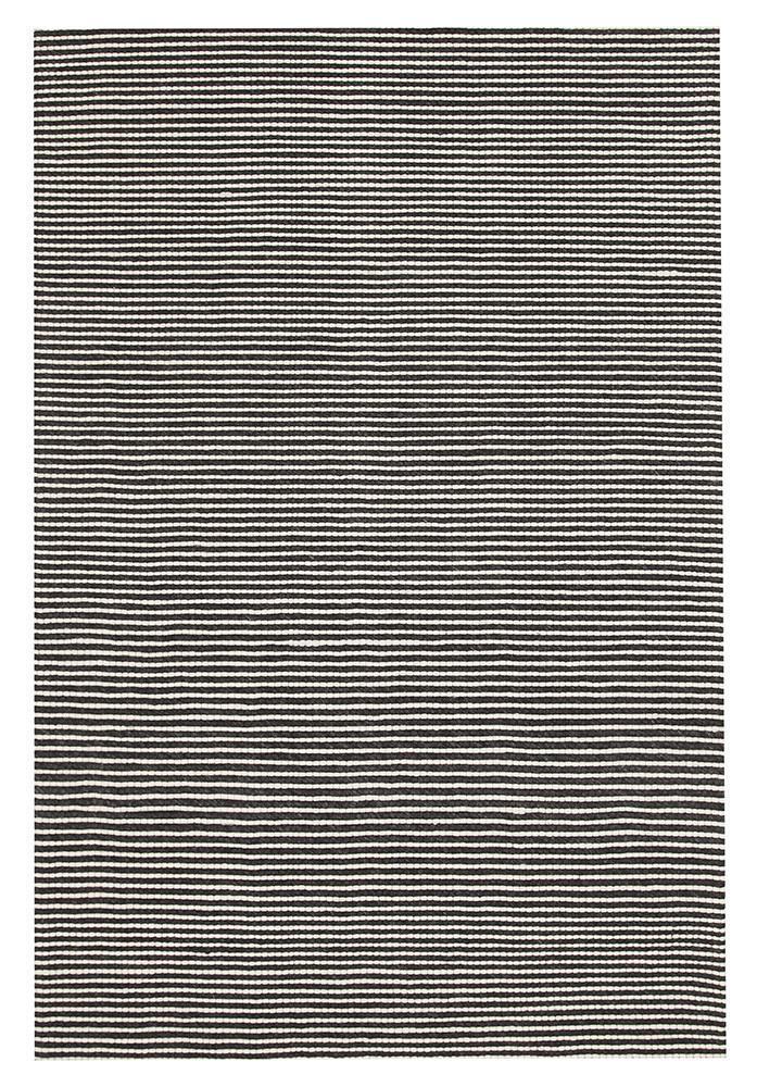 Studio Oskar Felted Wool Striped Rug Black White