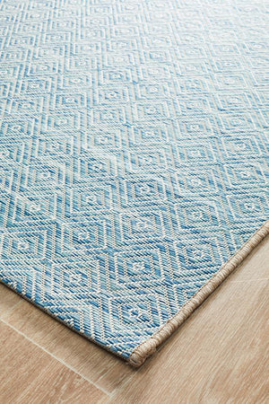 Terrace Clara Diamond Rug Blue