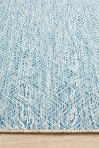 Terrace Clara Diamond Rug Blue