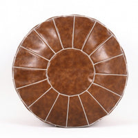 Decorative Moroccan PU Leather Pouf  Craft Hassock Ottoman Footstool Round & Large 50*50*25cm Unstuffed Cushion Pillow, SALES