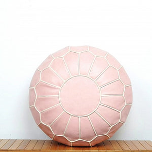 Decorative Moroccan PU Leather Pouf  Craft Hassock Ottoman Footstool Round & Large 50*50*25cm Unstuffed Cushion Pillow, SALES